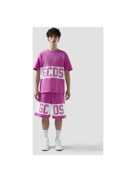 Bermudy Gcds z logo różowe