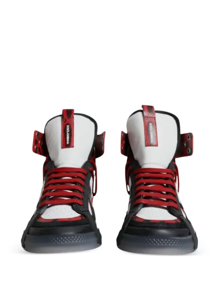 Маратонки Dolce & Gabbana Portofino с принт с леопардов принт червено