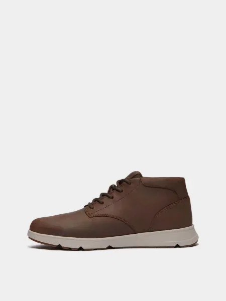 Кожаные ботинки Timberland в уличном стиле коричневые