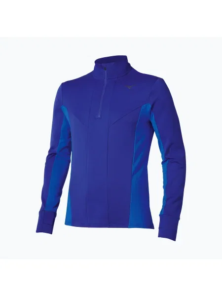 Bežecká bunda Mizuno na polovičný zips modrá