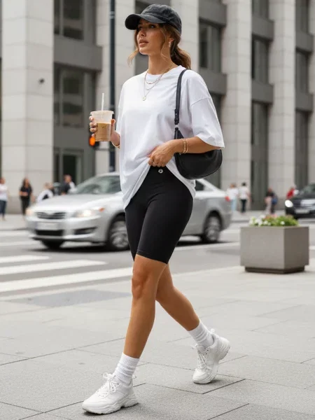 Pantaloni scurți Dstreet negru
