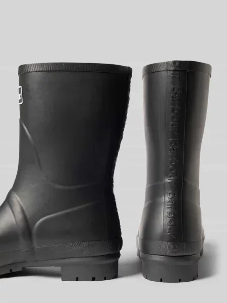 Kozaki z wytłaczanym logo model Welly' Barbour czarne