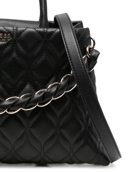 Matlasat geantă shopper Guess negru
