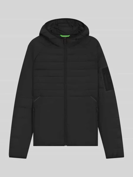 Kurtka pikowana o kroju regular fit z zapinanymi na błyskawiczny model ‘URBANEX’ Boss Green czarna
