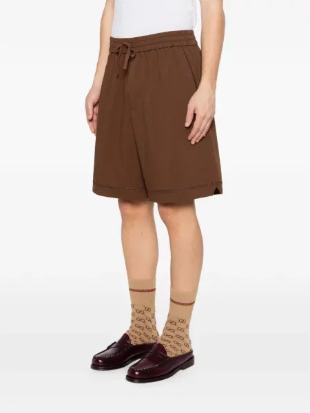 Șnur de strângere pantaloni scurți Drole De Monsieur maro