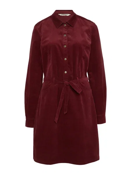 Only Tall Dolga srajca ONLNESSA vinsko rdeča