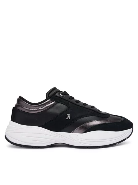 Tommy Hilfiger Sneakers Th Modern Sporty Runner Leather negru