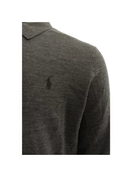 Koszulka Ralph Lauren z wełny merino szara