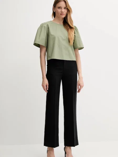 Блузка United Colors of Benetton однотонна зелений