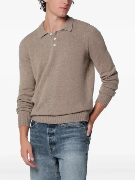 Lung tricou polo Drumohr tricotate