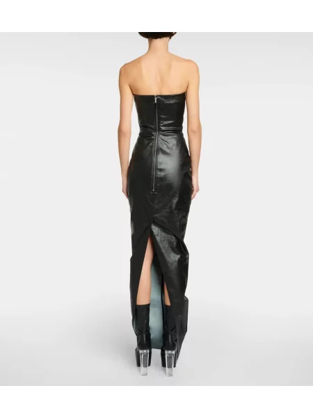 Rochie din denim Rick Owens negru