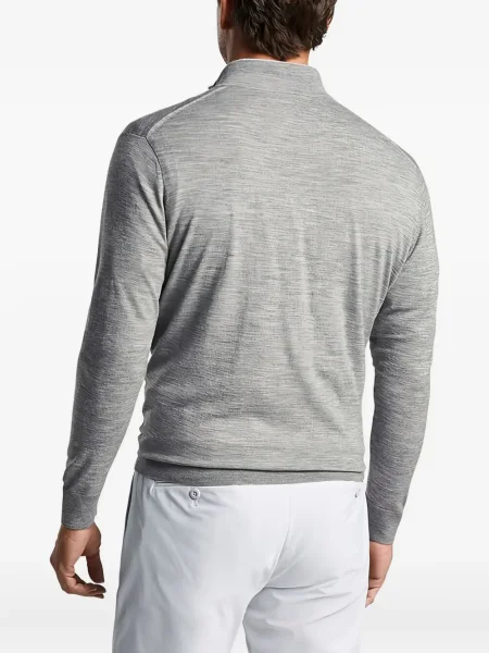 Svetr Peter Millar s polovičními zipem šedý