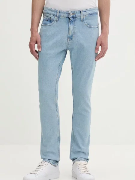 Tommy Jeans blugi slim tapered pentru bărbați albastru