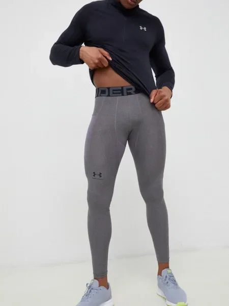 Under Armour legginsy treningowe gładkie szary
