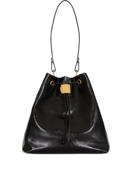 Geanta de piele Balmain din piele negru