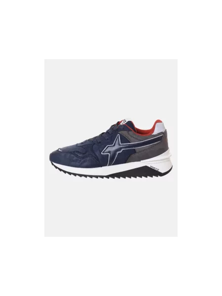 Sneakersy W6yz zamszowe niebieskie