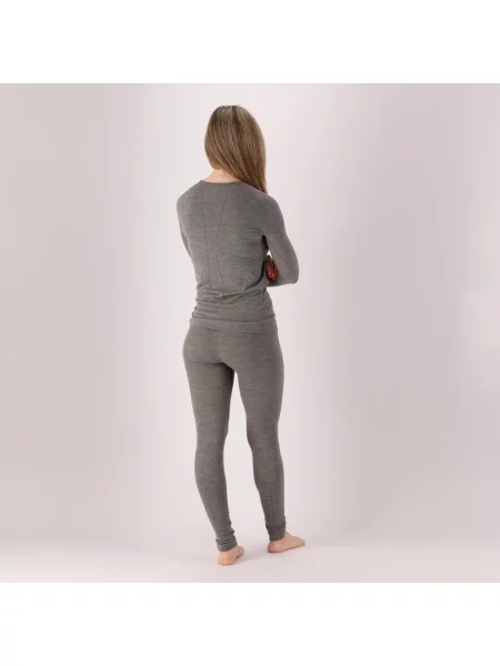 Spodnie termiczne Premium Merino Wool Wełna szare