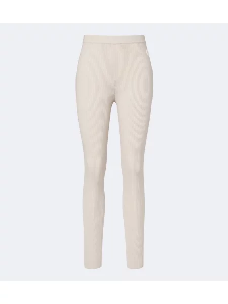 Leggings Yves Salomon de lână alb