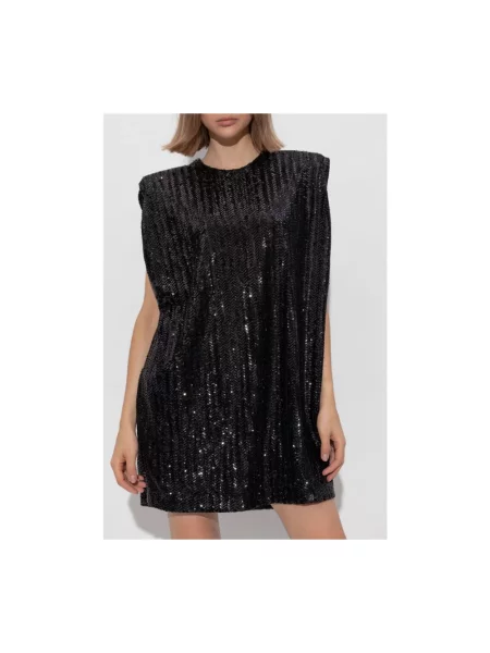 Mała sukienka mini Golden Goose z cekinami bez rękawów czarna
