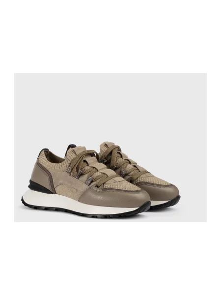 Sneakersy Doucal's skórzane beżowe