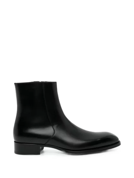 Cizme scurte Tom Ford din piele negru