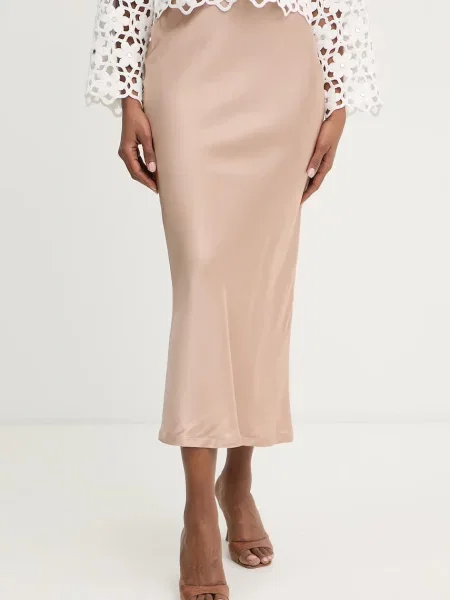 Silvian Heach spódnica z wiskozą RAMAGI pomarańczowa