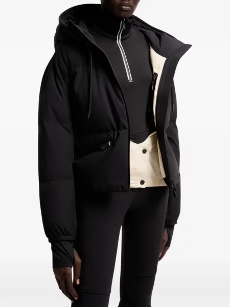 Palton Moncler Grenoble cu glugă negru