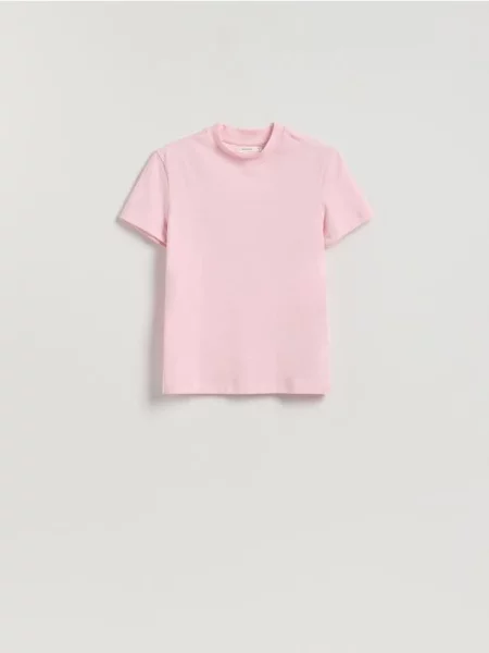 Reserved Tricou slim fit roz-pastel roz