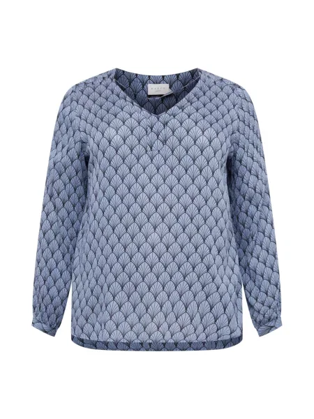 KAFFE CURVE Halenka Olive námořnická modř / kouřově modrá