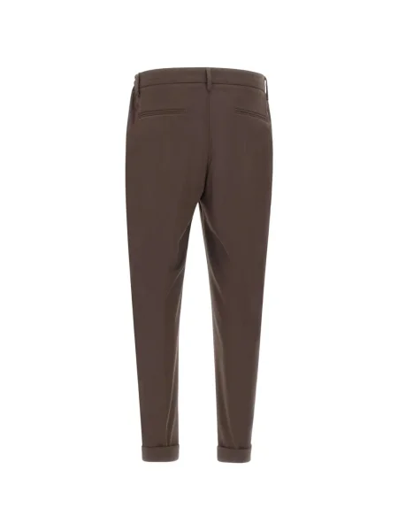 Pantaloni Devore plisate maro