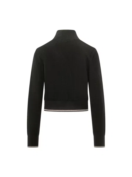 Krótki sweter Palm Angels czarny