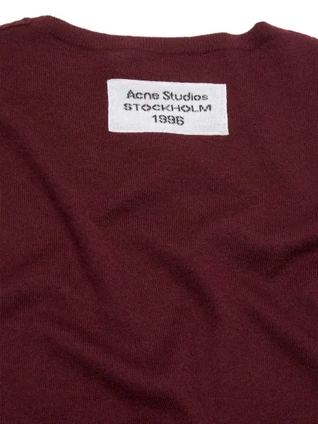 Pulover Acne Studios din cașmir roșu