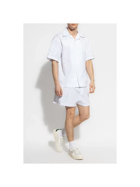 Szorty Lacoste z logo białe