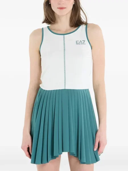 Rochie mini Ea7 Emporio Armani fără mâneci tenis verde