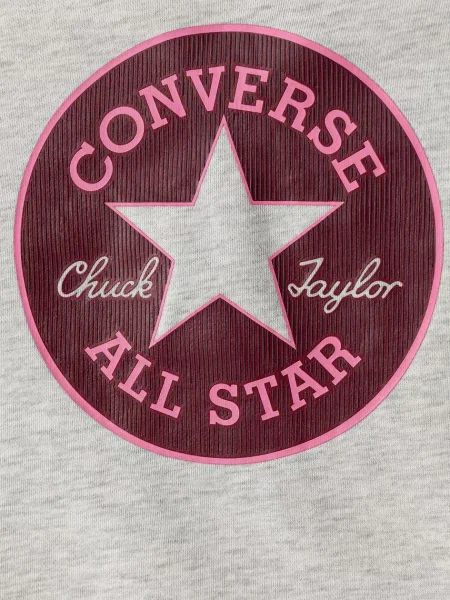 Converse kapucnis melegítőfelső gyerek pamuttal szürke