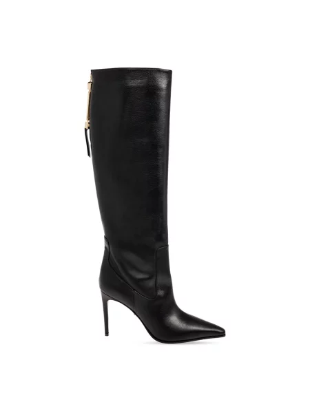 Botki Dsquared2 skórzane czarne