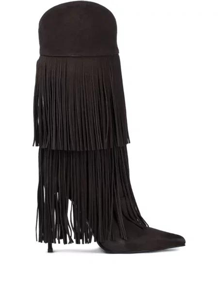 Botine Le Silla cu franjuri cowboy maro