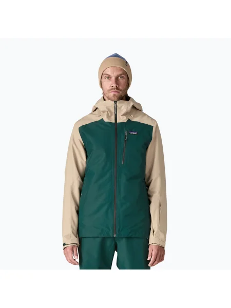 Geacă de ploaie pentru bărbați Patagonia Insulated Powder Town cascade green verde