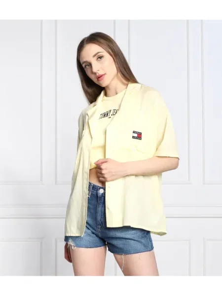 Tommy Jeans Cămașă | Oversize fit galben