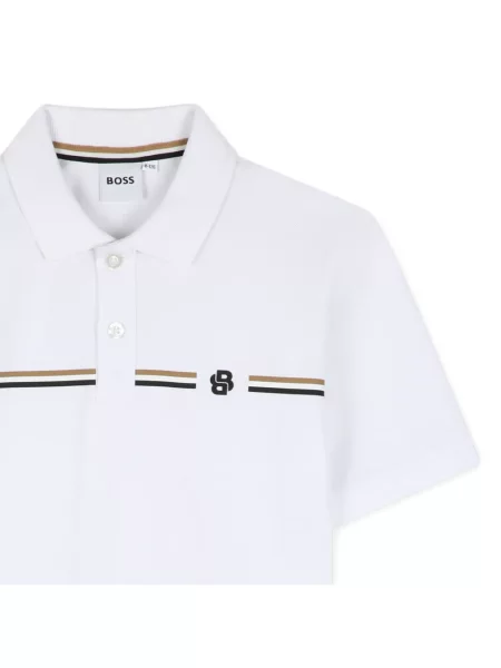 Koszulka polo dziecięca Bosswear biała
