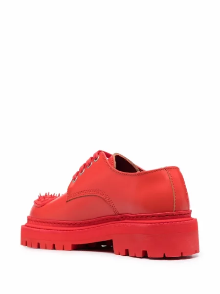 Šněrovací kožené polobotky Camperlab červené