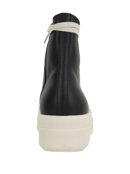 Sneakerși Rick Owens cu șireturi cu platformă din dantelă negru
