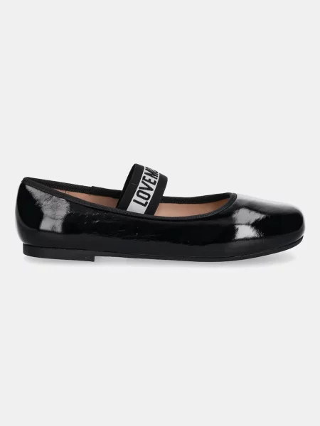 Usnjene balerinke Steve Madden Maple črna