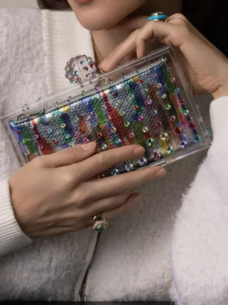 Чанта тип портмоне Aquazzura бяло