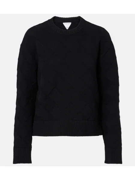 Pulover Bottega Veneta de lână negru