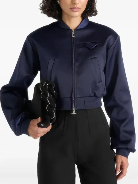 Geacă bomber Manière De Voir din satin albastru