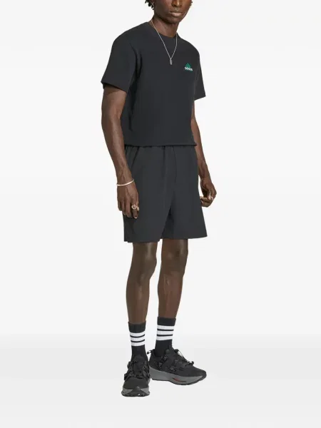 Tricou Adidas alergare cu șireturi din dantelă negru