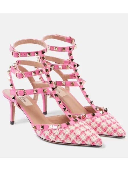 Usnjene salonarji Valentino Garavani roza