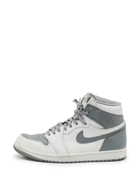 Sneakerși Jordan Air Jordan 1 cu șireturi din dantelă retro alb