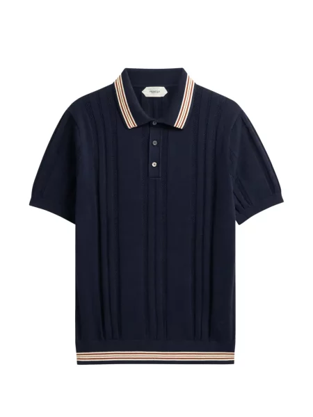 Tricou polo Pringle Of Scotland cu dungi albastru